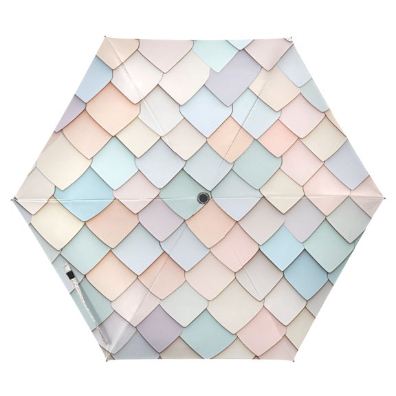 FORMRS Travel Umbrella Folding Auto Open Close Windproof Rain UV Protection, Small Pink Pattern