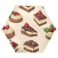 thumbnail image 1 of FORMRS Travel Umbrella Folding Auto Open Close Windproof Rain UV Protection, Strawberry Cake, 1 of 8