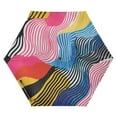 thumbnail image 1 of FORMRS Travel Umbrella Folding Auto Open Close Windproof Rain UV Protection, Stripes Pattern, 1 of 8