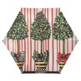 thumbnail image 1 of FORMRS Travel Umbrella Folding Auto Open Close Windproof Rain UV Protection, Stripes Trees, 1 of 8