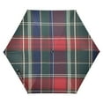 thumbnail image 1 of FORMRS Travel Umbrella Folding Auto Open Close Windproof Rain UV Protection, Warm Tartan Mosaic, 1 of 8