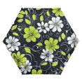 thumbnail image 1 of FORMRS Travel Umbrella Folding Auto Open Close Windproof Rain UV Protection, White Flower Pattern, 1 of 8
