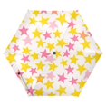 thumbnail image 1 of FORMRS Travel Umbrella Folding Auto Open Close Windproof Rain UV Protection, White Stars Pattern, 1 of 8
