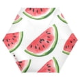 thumbnail image 1 of FORMRS Travel Umbrella Folding Auto Open Close Windproof Rain UV Protection, White Watermelon, 1 of 8