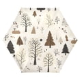 thumbnail image 1 of FORMRS Travel Umbrella Folding Auto Open Close Windproof Rain UV Protection, Winter Forest, 1 of 8