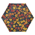 thumbnail image 1 of FORMRS Travel Umbrella Folding Auto Open Close Windproof Rain UV Protection, Yellow Floral, 1 of 8