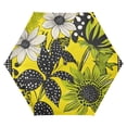 thumbnail image 1 of FORMRS Travel Umbrella Folding Auto Open Close Windproof Rain UV Protection, Yellow Flowers, 1 of 8