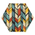 thumbnail image 1 of FORMRS Travel Umbrella Folding Auto Open Close Windproof Rain UV Protection, Yellow Geometric, 1 of 8