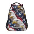 thumbnail image 1 of FORMRS Kids School Backpack Elementary Student Unisex Travel Bookbag with Reflective Stripes, American Eagle Pattern, 1 of 7