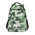 thumbnail image 1 of FORMRS Unisex Backpack Elementary School Travel Bookbag with Reflective Stripes, Army Green Camouflage Pattern, 1 of 7