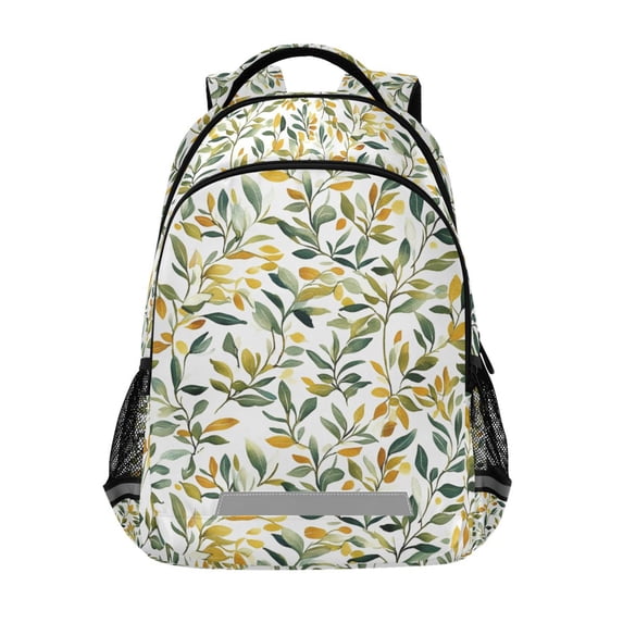 FORMRS Kids School Backpack Elementary Student Unisex Travel Bookbag with Reflective Stripes, Autumn Greenery