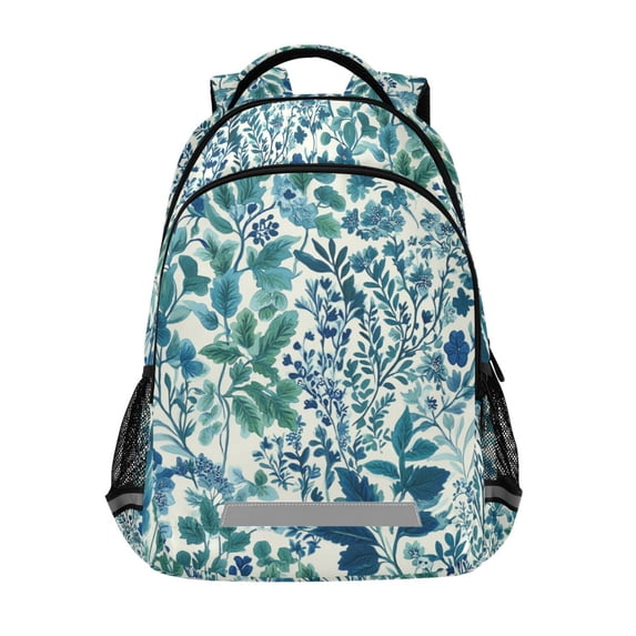 FORMRS Kids School Backpack Elementary Student Unisex Travel Bookbag with Reflective Stripes, Beautiful Leaves Pattern