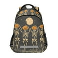 thumbnail image 1 of FORMRS Unisex Backpack Elementary School Travel Bookbag with Reflective Stripes, Beige Halloween Skeleton, 1 of 7