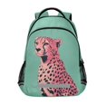 thumbnail image 1 of FORMRS Unisex Backpack Elementary School Travel Bookbag with Reflective Stripes, Big Pink Cheetah, 1 of 7