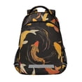thumbnail image 1 of FORMRS Kids School Backpack Elementary Student Unisex Travel Bookbag with Reflective Stripes, Black Fish Pattern, 1 of 7