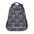thumbnail image 1 of FORMRS Kids School Backpack Elementary Student Unisex Travel Bookbag with Reflective Stripes, Blue Elegant Geometric, 1 of 7