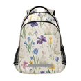 thumbnail image 1 of FORMRS Unisex Backpack Elementary School Travel Bookbag with Reflective Stripes, Blue Floral Rabbit, 1 of 7