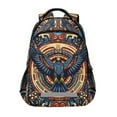 thumbnail image 1 of FORMRS Unisex Backpack Elementary School Travel Bookbag with Reflective Stripes, Blue Geometric Eagle, 1 of 7