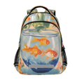 thumbnail image 1 of FORMRS Kids School Backpack Elementary Student Unisex Travel Bookbag with Reflective Stripes, Blue Goldfish Bowl, 1 of 7