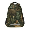 thumbnail image 1 of FORMRS Unisex Backpack Elementary School Travel Bookbag with Reflective Stripes, Brown Floral Rabbits Pattern, 1 of 7