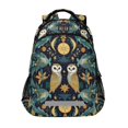 thumbnail image 1 of FORMRS Kids School Backpack Elementary Student Unisex Travel Bookbag with Reflective Stripes, Brown Mystical Owls, 1 of 7