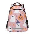 thumbnail image 1 of FORMRS Unisex Backpack Elementary School Travel Bookbag with Reflective Stripes, Cartoon Halloween Ghosts, 1 of 7