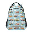 thumbnail image 1 of FORMRS Kids School Backpack Elementary Student Unisex Travel Bookbag with Reflective Stripes, Cartoon Train Pattern, 1 of 7