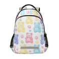 thumbnail image 1 of FORMRS Kids School Backpack Elementary Student Unisex Travel Bookbag with Reflective Stripes, Colorful Gummy Bears Pattern, 1 of 7