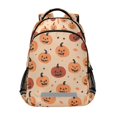 thumbnail image 1 of FORMRS Unisex Backpack Elementary School Travel Bookbag with Reflective Stripes, Colorful Halloween Pumpkin Pattern, 1 of 7