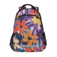 thumbnail image 1 of FORMRS Kids School Backpack Elementary Student Unisex Travel Bookbag with Reflective Stripes, Colorful Painted Flowers Pattern, 1 of 7
