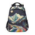 thumbnail image 1 of FORMRS Kids School Backpack Elementary Student Unisex Travel Bookbag with Reflective Stripes, Evening Mountain Road, 1 of 7