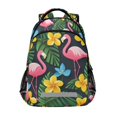 thumbnail image 1 of FORMRS Kids School Backpack Elementary Student Unisex Travel Bookbag with Reflective Stripes, Flamingo Floral Pattern, 1 of 7