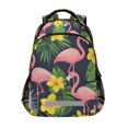 thumbnail image 1 of FORMRS Kids School Backpack Elementary Student Unisex Travel Bookbag with Reflective Stripes, Flamingo Pattern, 1 of 7