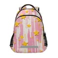 thumbnail image 1 of FORMRS Unisex Backpack Elementary School Travel Bookbag with Reflective Stripes, Flat Yellow Stars, 1 of 7