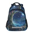thumbnail image 1 of FORMRS Unisex Backpack Elementary School Travel Bookbag with Reflective Stripes, Floral Occean, 1 of 7