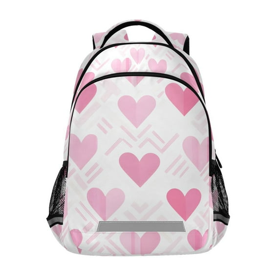 FORMRS Unisex Backpack Elementary School Travel Bookbag with Reflective Stripes, Geometric Love