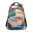thumbnail image 1 of FORMRS Kids School Backpack Elementary Student Unisex Travel Bookbag with Reflective Stripes, Goldfish Bowl, 1 of 7