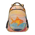 thumbnail image 1 of FORMRS Kids School Backpack Elementary Student Unisex Travel Bookbag with Reflective Stripes, Goldfish, 1 of 7