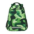 thumbnail image 1 of FORMRS Unisex Backpack Elementary School Travel Bookbag with Reflective Stripes, Green Camouflage Pattern, 1 of 7