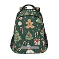 thumbnail image 1 of FORMRS Kids School Backpack Elementary Student Unisex Travel Bookbag with Reflective Stripes, Green Christmas Trees, 1 of 7