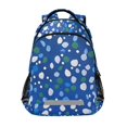 thumbnail image 1 of FORMRS Unisex Backpack Elementary School Travel Bookbag with Reflective Stripes, Green Dots, 1 of 7