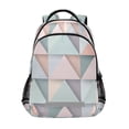 thumbnail image 1 of FORMRS Unisex Backpack Elementary School Travel Bookbag with Reflective Stripes, Green Geometric, 1 of 7