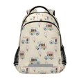 thumbnail image 1 of FORMRS Kids School Backpack Elementary Student Unisex Travel Bookbag with Reflective Stripes, Ice Cream Trucks Pattern, 1 of 7