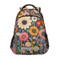 thumbnail image 1 of FORMRS Kids School Backpack Elementary Student Unisex Travel Bookbag with Reflective Stripes, Large Colorful Flowers, 1 of 7