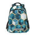 thumbnail image 1 of FORMRS Kids School Backpack Elementary Student Unisex Travel Bookbag with Reflective Stripes, Light Blue Geometric Pattern, 1 of 7