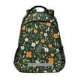 thumbnail image 1 of FORMRS Kids School Backpack Elementary Student Unisex Travel Bookbag with Reflective Stripes, Orange Flowers, 1 of 7