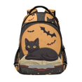 thumbnail image 1 of FORMRS Unisex Backpack Elementary School Travel Bookbag with Reflective Stripes, Orange Halloween Cat, 1 of 7