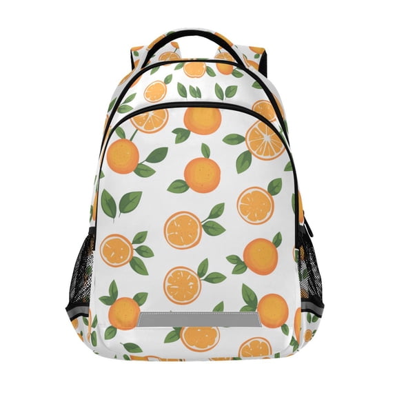 FORMRS Kids School Backpack Elementary Student Unisex Travel Bookbag with Reflective Stripes, Orange