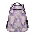 thumbnail image 1 of FORMRS Kids School Backpack Elementary Student Unisex Travel Bookbag with Reflective Stripes, Pastel Purple Marble Pattern, 1 of 7