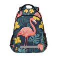 thumbnail image 1 of FORMRS Kids School Backpack Elementary Student Unisex Travel Bookbag with Reflective Stripes, Pink Floral Flamingo, 1 of 7